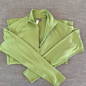 Ibex Long Sleeve Half Zip Wool Base Layer Shirt Medium